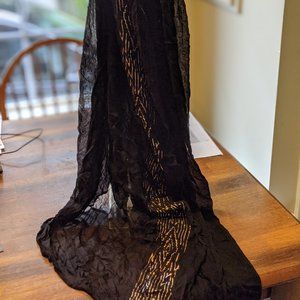 Westwood Scarf - Black and Rose Gold Metallic